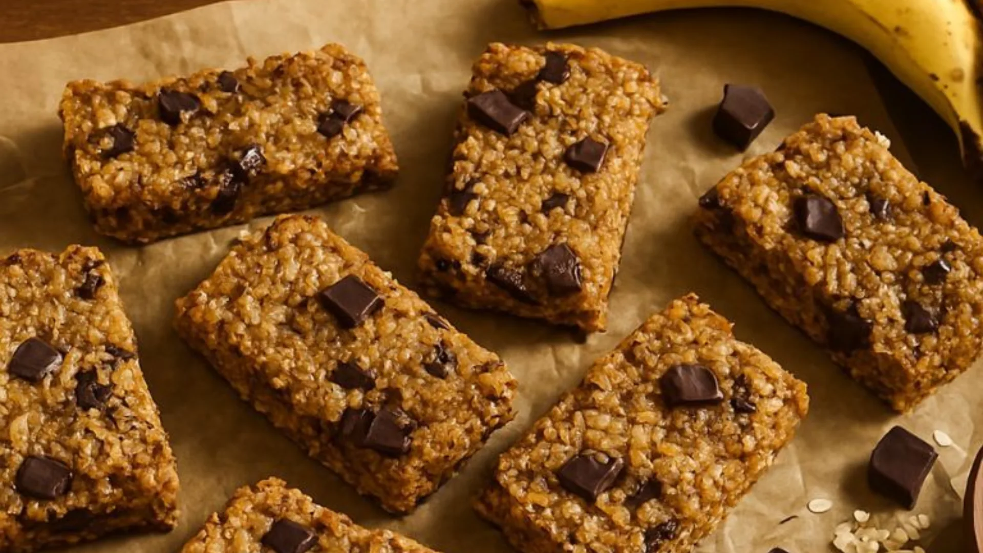 Healthy snack Oat banana bars