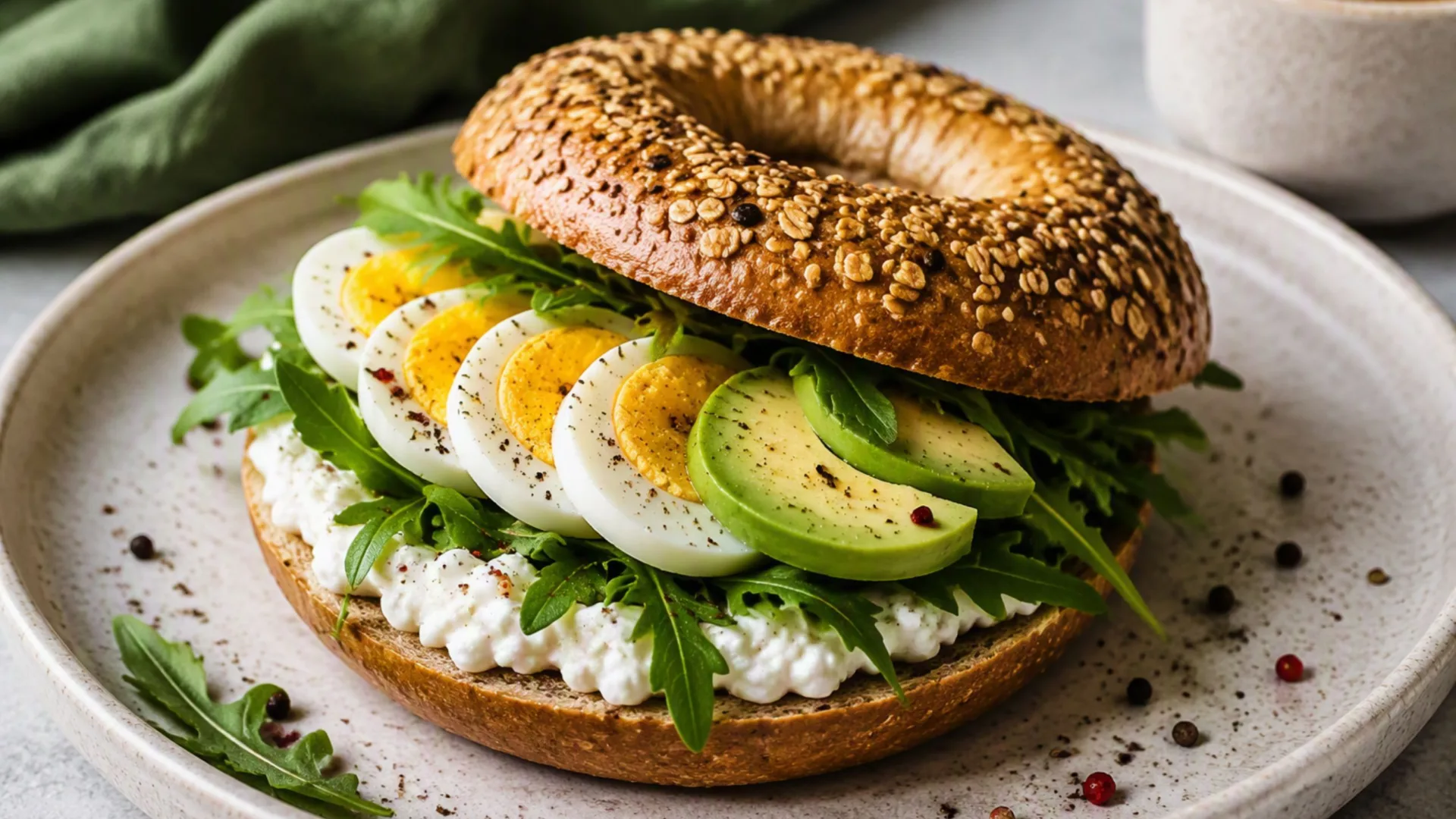 Header desktop protein cottage cheese bagel