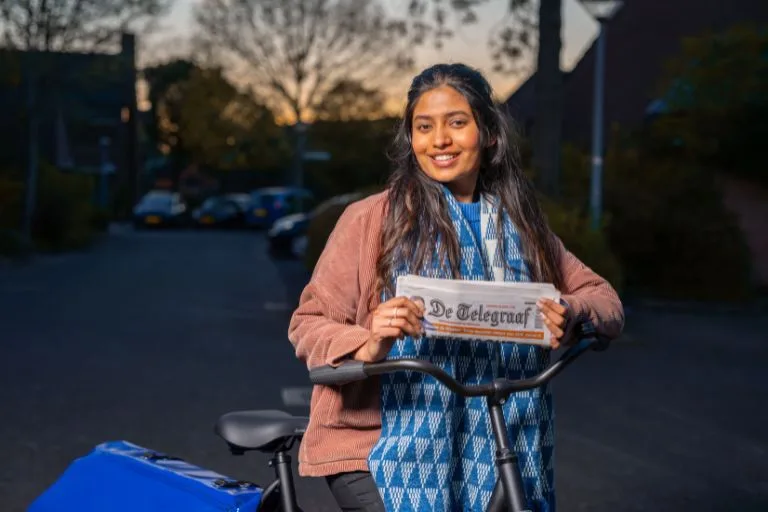 Content image nieuwjaarskaartjes krantenbezorgster